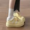 HO fashion Korean minimalist Velcro shell toe niche Western style bread shoes for girls