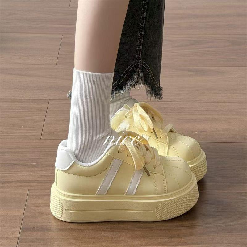 HO fashion Korean minimalist Velcro shell toe niche Western style bread shoes for girls