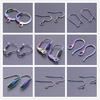 20pcs/Lot Rainbow Ear Hooks For Jewelry Making Supplies Stainless Steel Jewellry Findings DIY Earrings Accessories Ear Hoops