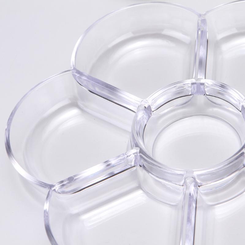 5Pcs 7-hole Plum Blossom Imitation Porcelain Watercolor Palette Art Painting Tray Oil Painting Palette Tray