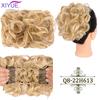 LARGE Comb Clip In Curly Hair Extension Synthetic Hair Pieces Chignon Women Updo Cover Hairpiece Extension Hair Bun