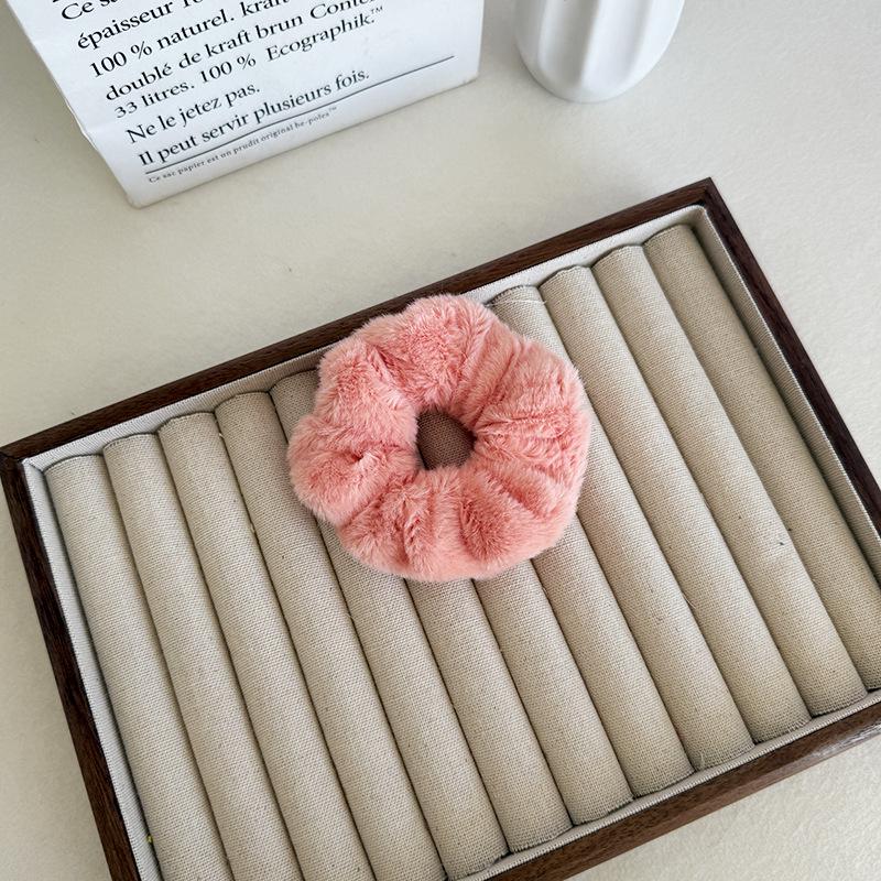 Herbst/Winter Plüsch Haargummis - Groß Süße Milchtee Farbe für Frauen