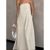 French style New Summer Backless Long dress Sexy Tube Top Holiday Style Dress Sexy Strapless Dress