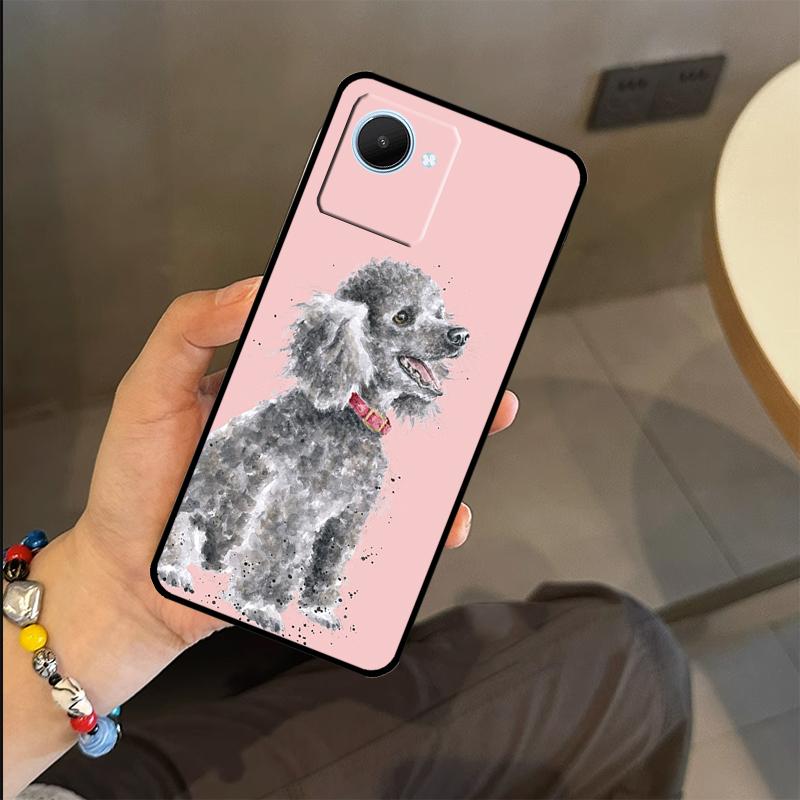 Pudel Hunde Hülle Für Realme C53 C55 C51 C25 C63 C61 C65 C67 C71 C75 GT6 GT7 Pro 11 12 13 14 15 Pro Plus