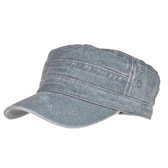 

Cap Flat Top Washed Vintage Sunscreen Men Hat for Summer сірий