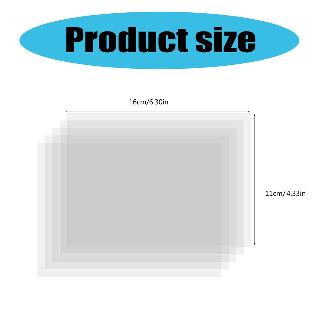 Pack of 50 Clear Acetate Sheets for Crafts Heat Resistant Blank Plastic Stencils Templates for Quilting and Album Photo