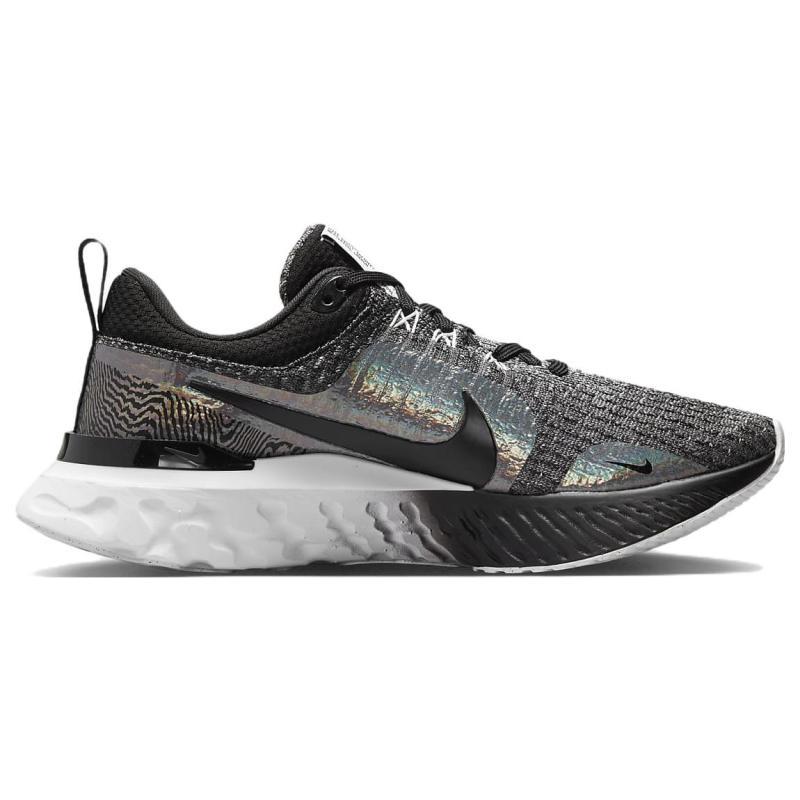 Nike Adidași de damă React Infinity Run Flyknit 3 Premium 'Black Zebra Iridescent' DZ3027-001