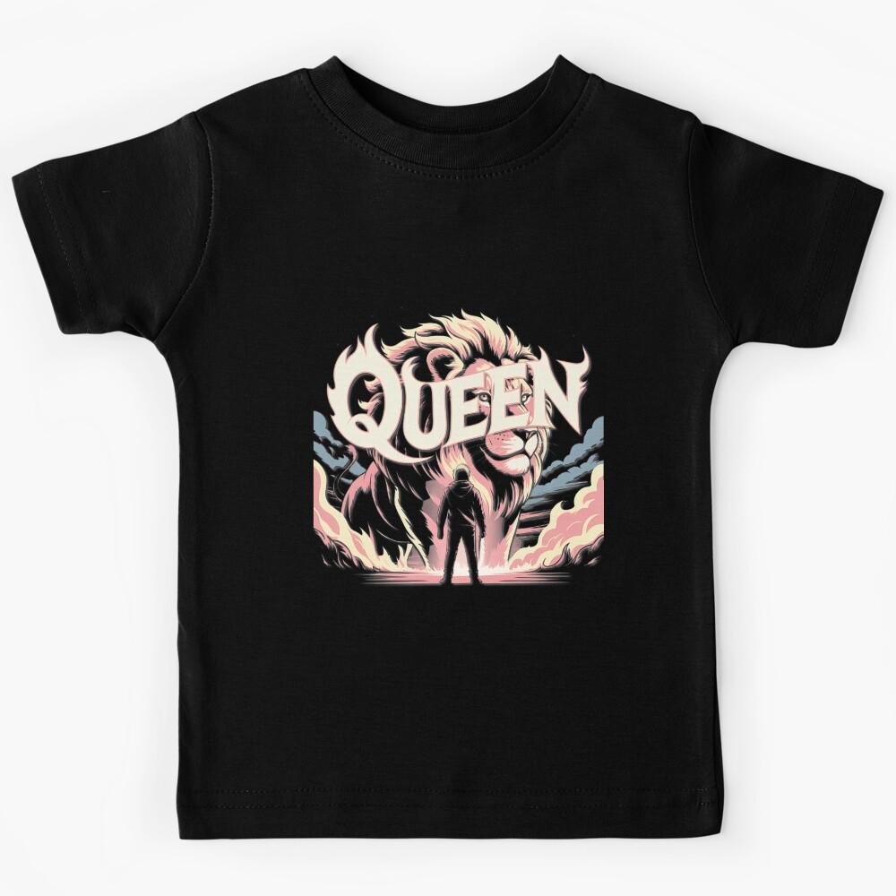 Lion Fire Queen Aesthetic Art Kids T-Shirt 100
