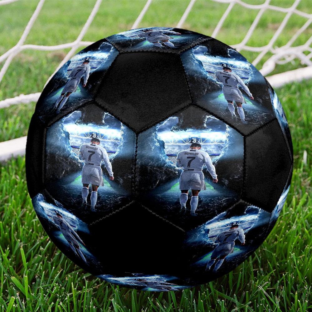 1 pz Pallone da Calcio Cristiano Ronaldo Taglia 5 Pallone da Calcetto Indoor alla Moda Colorato Gioco in Giardino - Ottimo Regalo per Appassionati di Sport HE19