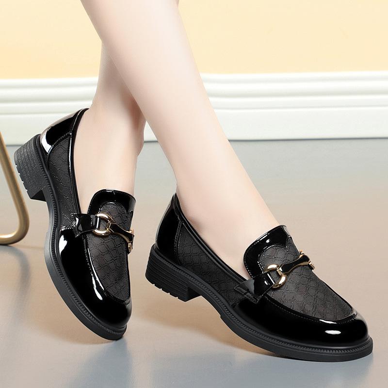 fashion Summer British Style Mesh Hollow Loafers Women's Shoes Fashion Soft Leather 2024 Retro Office Footwear Slip On Pumps Grace