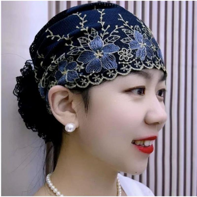 Ademende Geborduurde en Kralen Turban Hoeden voor Vrouwen