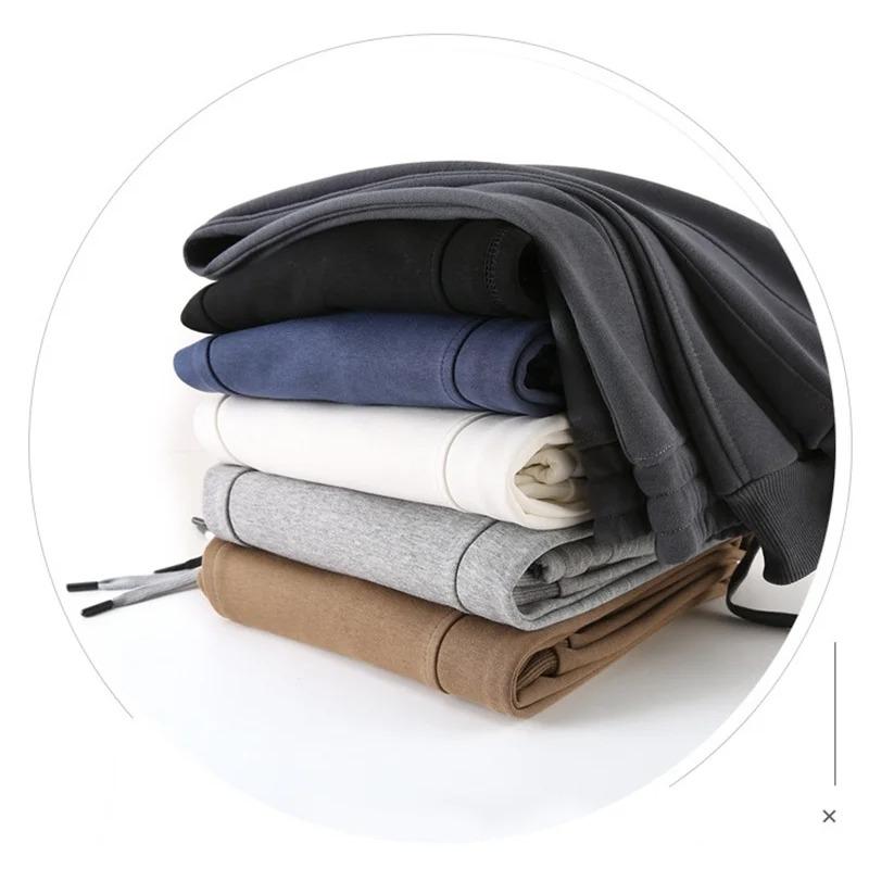 Women Thicken Cotton Sweatpants Autumn Winter Elastic Waist Bundle Foot Straight Trousers Fleece Warm Loose 5XL Casual Pants