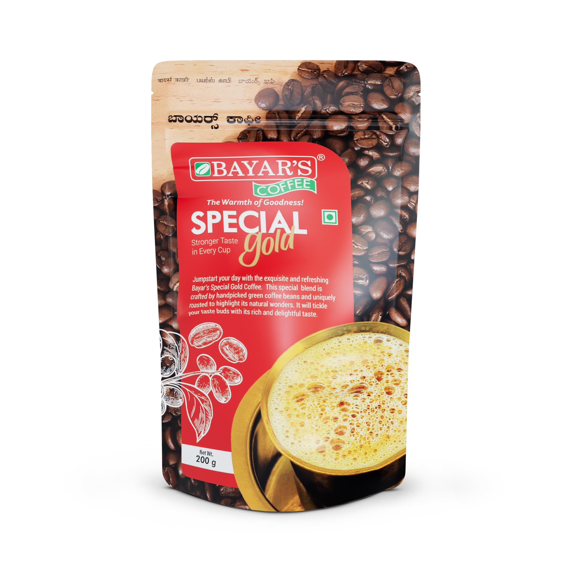 

Bayar s Coffee Special Gold Filter Coffee Powder 200g | Rich South Indian Blend with 70% Coffee, 30% Chicory | Balanced Taste & Sweet Aroma | Fre