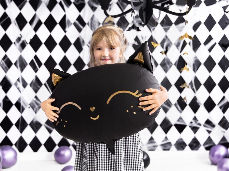 Balon Foliowy Kotek, 48X36Cm, Czarny