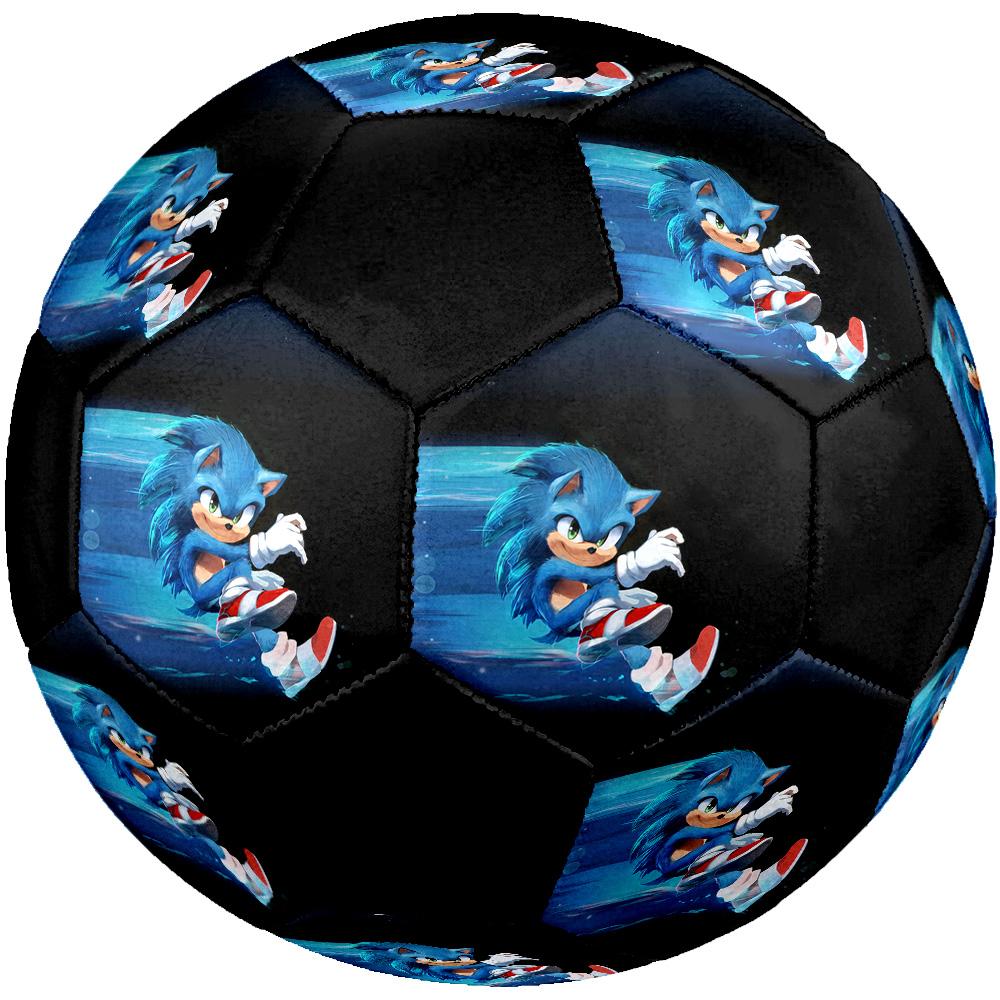 Sonic Rainbow Soccer Ball Colorful All Ages Machine Stitched PVC Competition Ready Durable High-Bounce.SIZE5