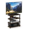 Furinno Econ Compact TV Stand Colombian 4 Tier Assembly Type Walnut/Black