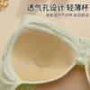 Supportive Wireless Bra with Front Buttons and Breathable Lace Fabric