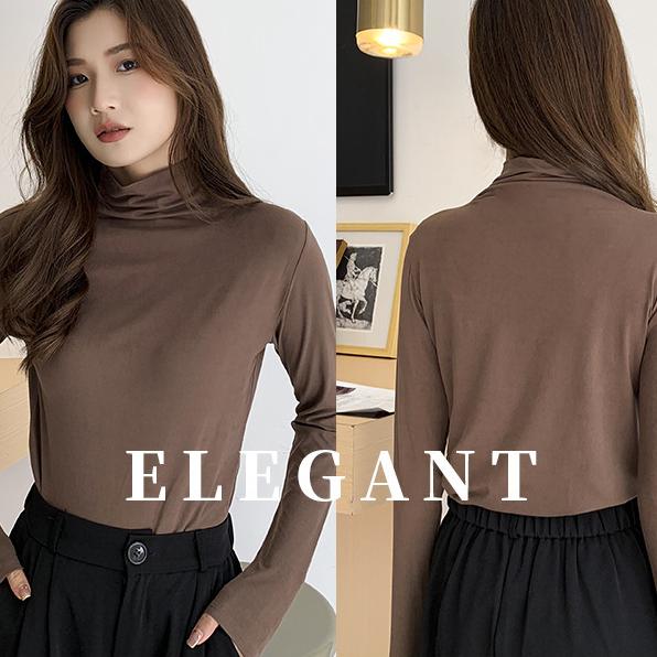Women's Modal Turtleneck Undershirt Long Sleeve T-shirt Spring Autumn Winter Solid Color Stretch Tight Top