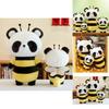 Adorable Bee Panda Plush Toy Soft And Huggable Companion For Kids And Girls