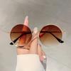 Oversized Round Sunglasses  New In Women Stylish Vintage Semi-rimless Outdoor Shades Trendy Brand Design Sun Glasses