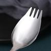 Creme Camping Wiederverwendbares Outdoor Edelstahl Besteck Dessertlöffel Besteck Salatgabeln Spork
