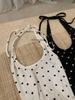Polka Dot Color Block Halterneck Cami Top - Spring/Summer Women's Fashion