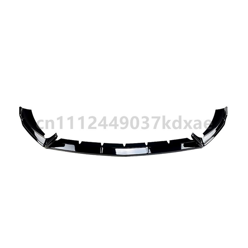 For 2021-2023 Mercedes Benz E-Class W213 E260 E300 AMG Carbon Fiber Look/Gloss Black Car Lower Splitter Front Bumper Spoiler Lip Glossy black
