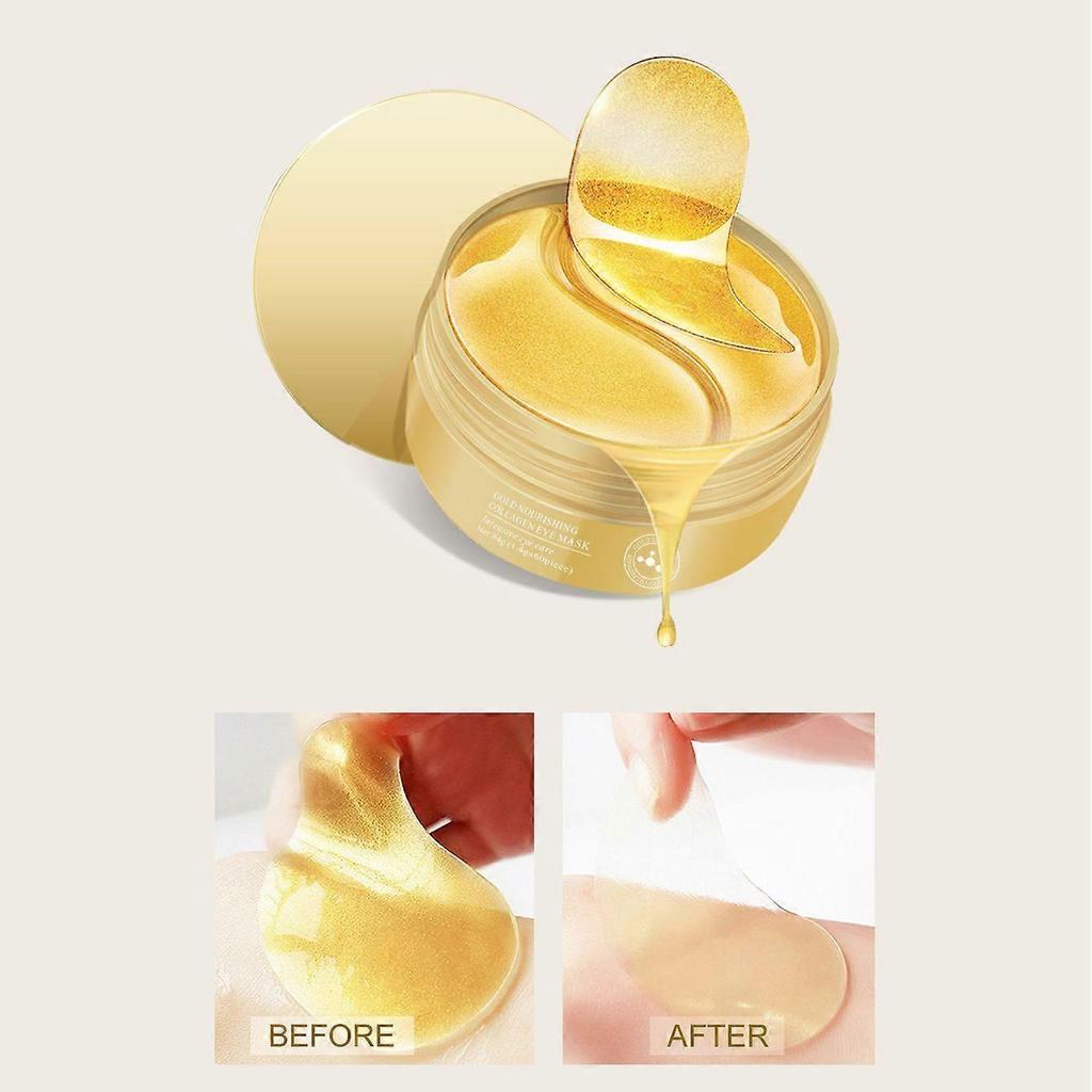 A1 Kristall-Augenmaske 24 Gold Hydrogel Collagen hellt Augenfältchen und dunkle Augenringe auf
