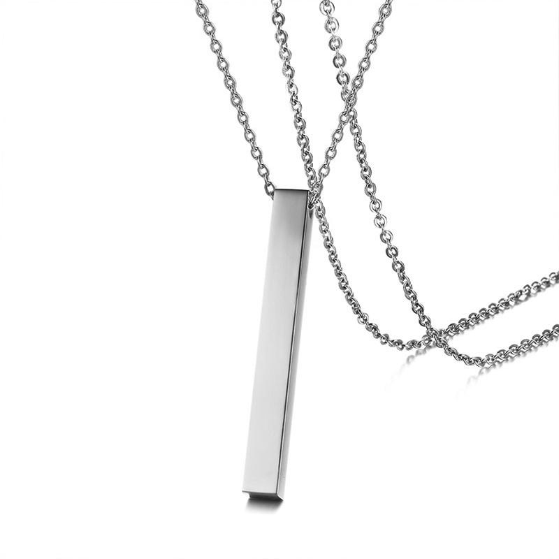 

Vnox Square Bar Personalized Custom Name Necklace Women Jewelry Russian French 100 Language