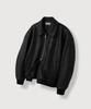 Mood Inside Western Hard Embossed Leather Blouson_Black