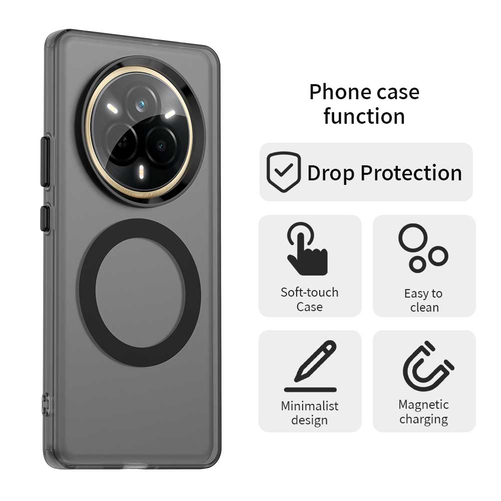 Magnetic Wireless Charging Case For Realme 14 Pro 5G 13 Pro+ Plus Cover Candy Colors Transparent Back Shell Coque