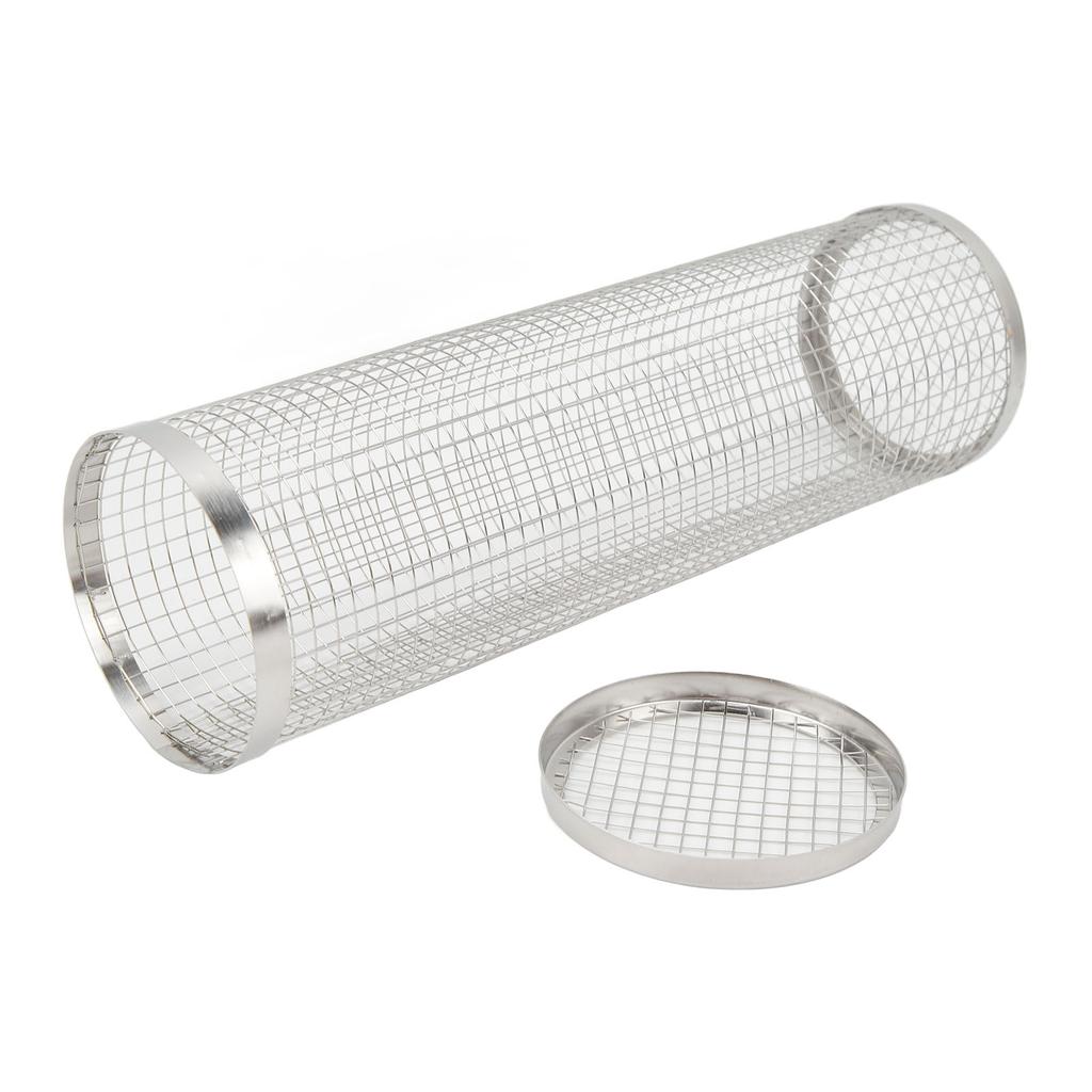 Universal Rotisserie Grill Basket Stainless Steel Round Rotisserie Crisping Basket Accessory for Outdoor BBQ L