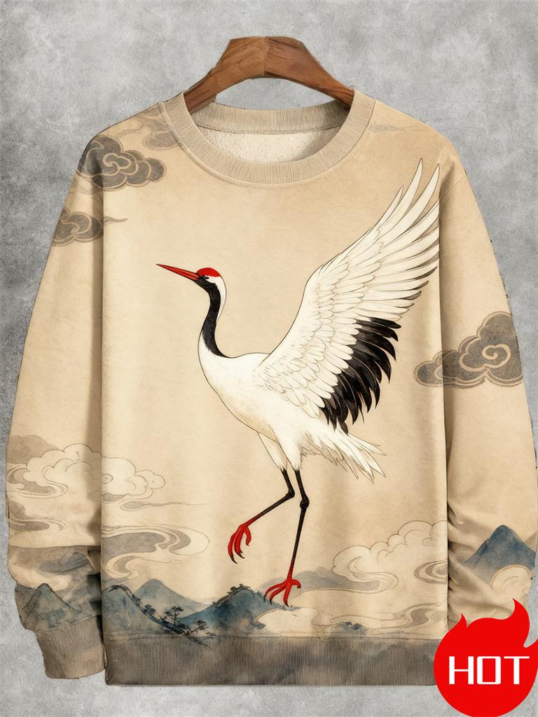 Spring Autumn Sweatshirt Pullover Women Casual Japanese Art Animal 3D Printed O Neck Long Sleeve Hoodies Unisex Pullovers