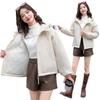 Short hooded jacket women's padded cotton new spring good-looking loose casual thin tooling jacket top