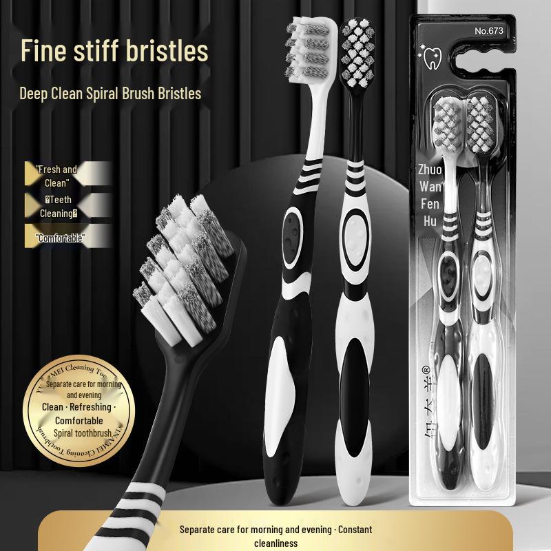 Durable High-End Super Hard Bristle Toothbrush for Adults - Stain and Dirt Removal