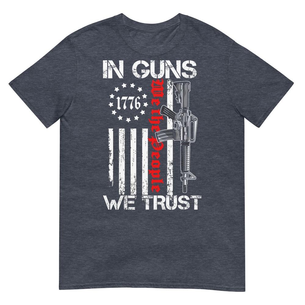 In Guns We Trust We The People Ar15 Usa Flag Pro Guns Tshirt
