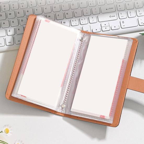 Financial Planning Notebook A6 Password Lock Cash Budget Organizer, PU Leather And Relief Cover, Security Binder 100 Pocket Savings Challenge Booklet