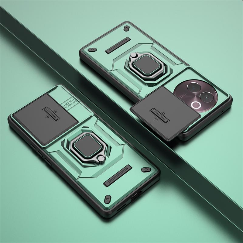 For Vivo V40 Lite 5G Case Slide Windows Cover Vivo V40 Lite Fundas Coque Battle Stand Shockproof Phone Back Case Vivo V40 Lite