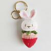 Pilot Design Cute Rabbit Crochet Keychain Handmake Crochet Animal Doll Keyrings For Bag Pendant Knitting Rabbit Keychain Custom