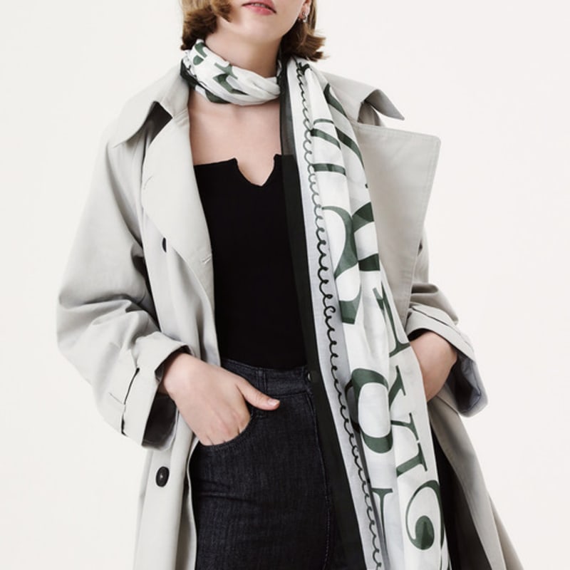 ONSZ Number Print Long Scarf