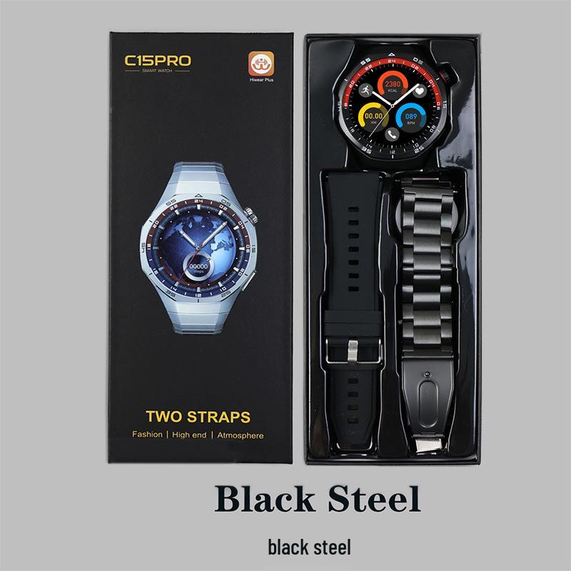 GT5PRO Herren Smartwatch Rundes Zifferblatt: Sport Bluetooth mit NFC & Langer Akkulaufzeit