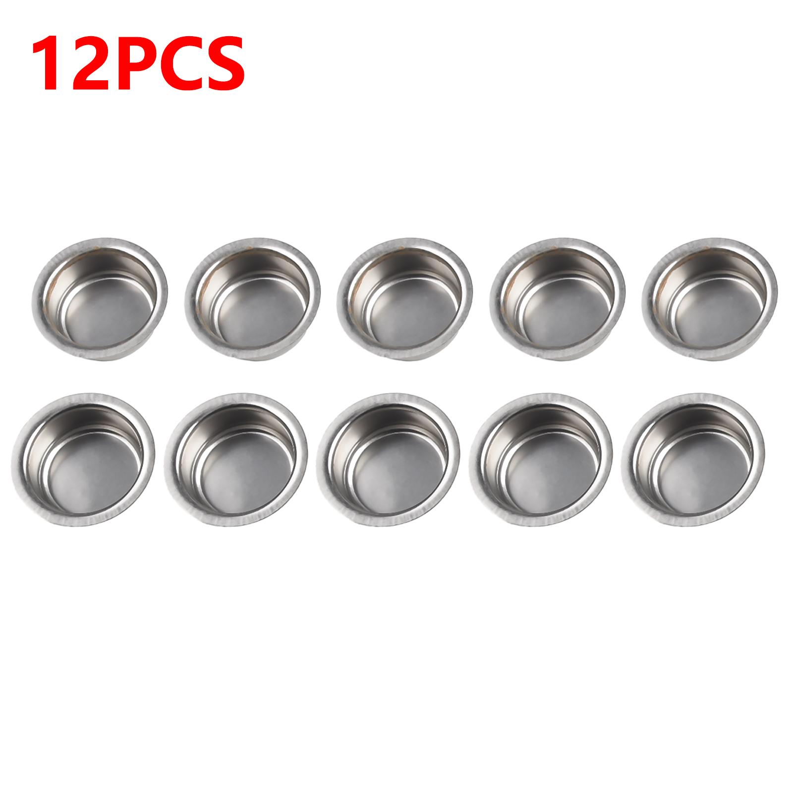 

Candle Cups Retro Styled Stainless Steel Candle Container Accessories for Safe and Stylish Candle Display Pack of 12