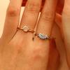 New product personality, simple design sense, sun and moon, new diamond-encrusted sun and moon couple ring ring