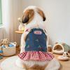 PETCIRCLE Pet Cherry Denim Dress Cute Outfit Dogs Cats
