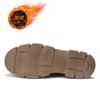 Men's boots trendy autumn and winter new leather shoes fashion casual shoes trendy high-top shoes cotton Martin boots retro trendy shoes 2807