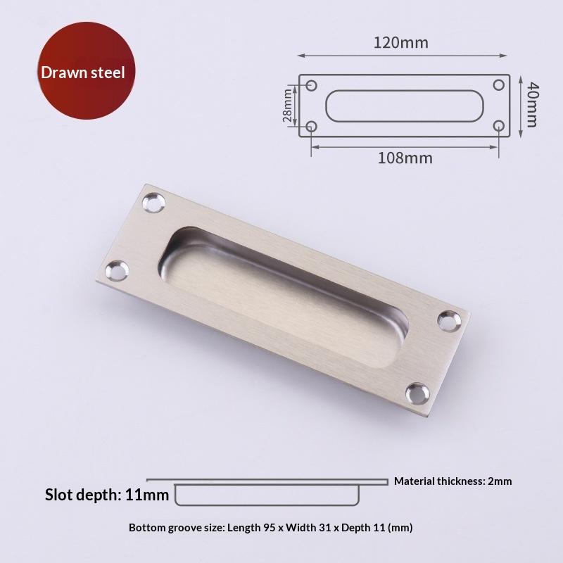 Stainless Steel Concealed Handle Built-in Concealed Sliding Door Sliding Door Drawer Handle Built-in Black Gold Handle Bronze