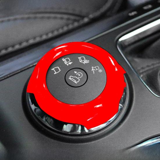 Car Console Driving Mode Button Ring Cover For Ford Explorer 2013-19 Bright Red