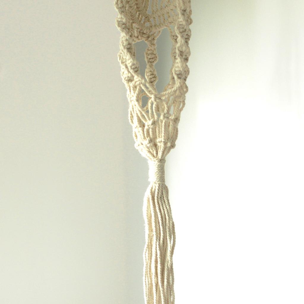 Macrame Plant Hanger - Long Rattan Hoop