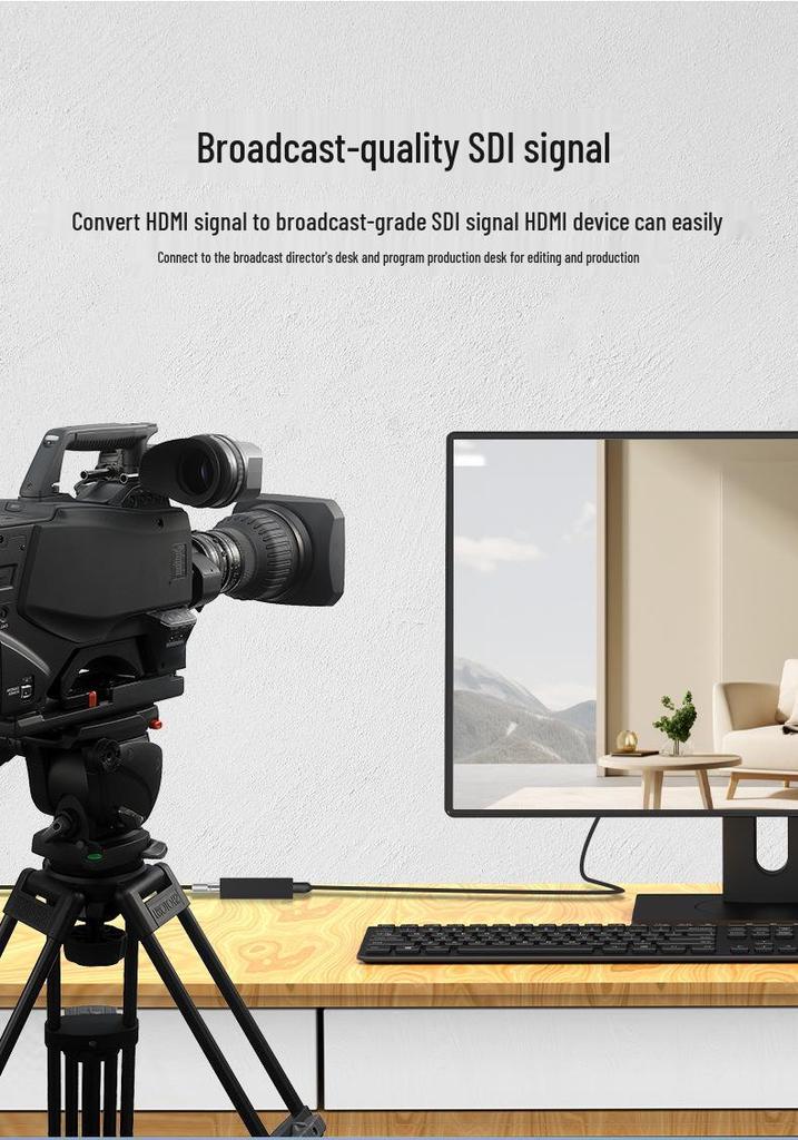 HDMI to 3G-SDI Broadcast-Grade 1080P Converter for TV Recording