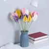 Handmade Crochet Calla Lily Flower Bouquet Artificial Floral Arrangement for Home Decor and Office Styling with Dried Flowers
